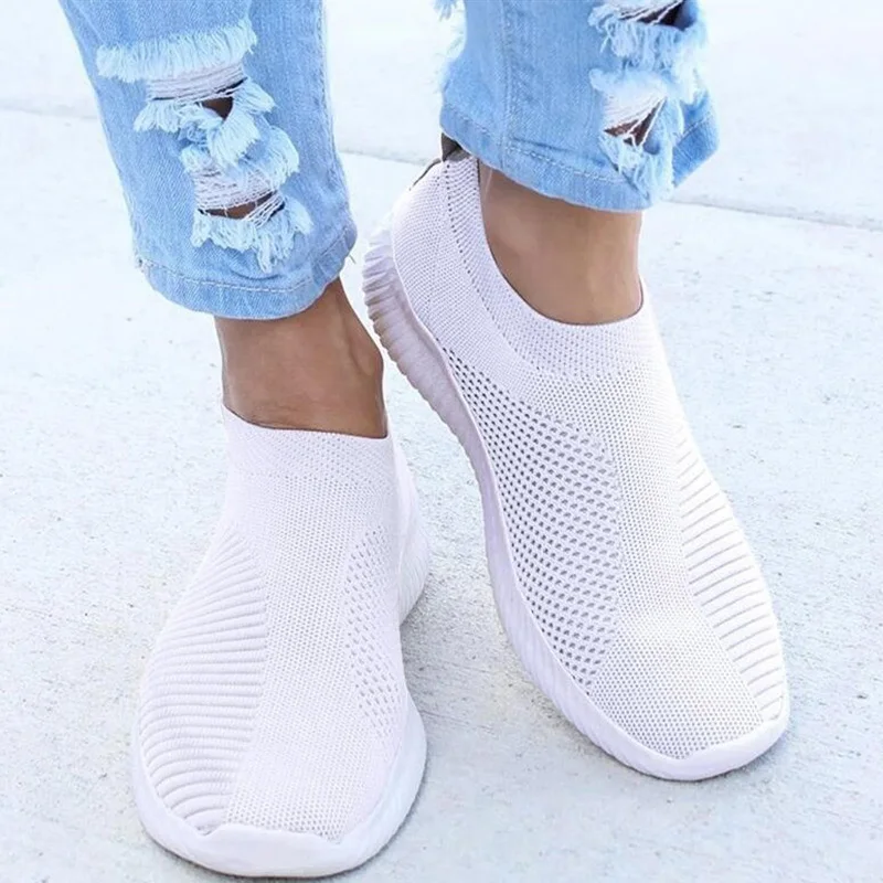 Women Flat Slip on White Shoes Shoes Women